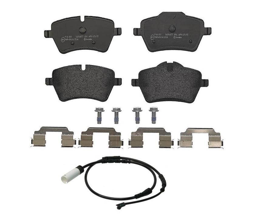 Brembo Mini Brakes Set - Pads Front (Low-Met) (with Sensor) 34359804833 - Brembo 3724726KIT